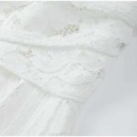 Vestido largo elegante con volantes y borde de encaje para mujer, vestido largo a la moda con cuello redondo y manga acampanada, vestidos largos ajustados para fiesta de verano 2025 - details 26
