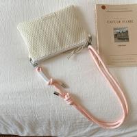 Bolso de malla de nailon de estilo coreano a la moda, bolso de doble capa, bolso para teléfono móvil, cartera de Color sólido, bolso cruzado de nailon para mujer - details 9
