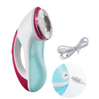 Recortador de bolas de pelo de ropa recargable por USB, Afeitadora eléctrica de tela, removedor de pelusa de suéter, azul claro - details 8