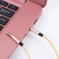 Macho de 3,5 mm a conector de 3,5 mm, enchufe chapado en oro, línea de altavoz trenzado de nailon, control de volumen, cable auxiliar, cable auxiliar para coche, cable de audio - details 9