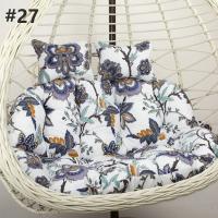 Cojín de Silla de Doble Asiento para Columpio de Huevo sin o con Relleno Cubierta Redonda Desmontable de Papasan para Casa y Patio - details 31