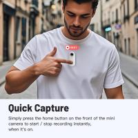 Mini Cámara de Cuerpo Wearable 1080P Ideal para Trabajo, Viajes, Paseos de Mascotas Mano de Presa - details 1