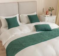 Carrileras Decorativas Para Cama con Patrón de Concha en Terciopelo Nuevo Diseño en Color Gris Rosa Amarillo Azul Verde Material Poliéster Hecho en China - details 3