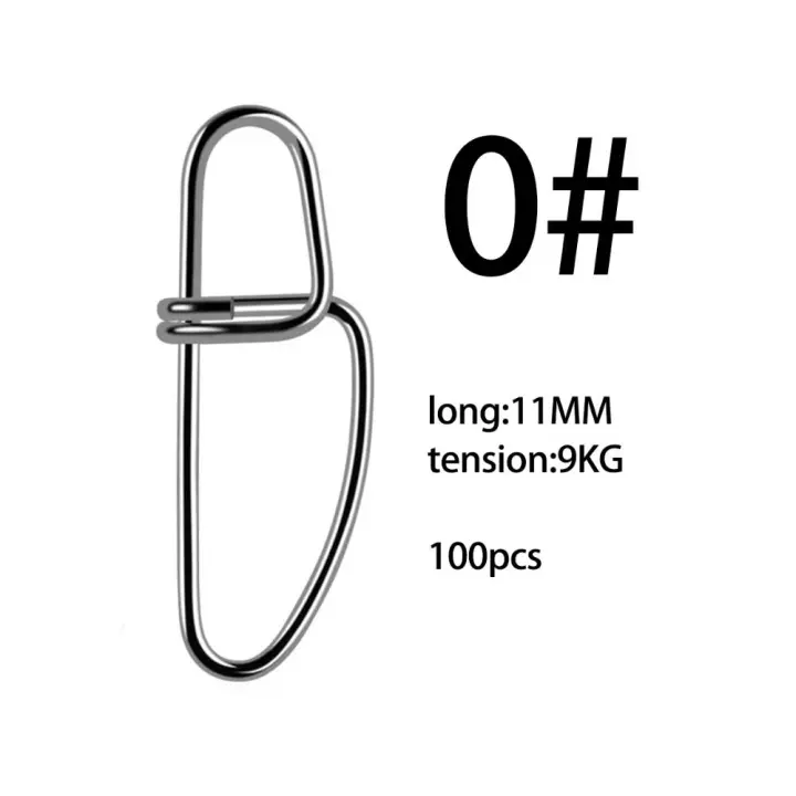 100 Uds conector de pesca de acero inoxidable Pin de acero inoxidable broches de pesca anillos sólidos broches enganchados accesorios de Pin - 1