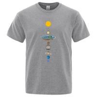 Camiseta con Estampado de Planetas del Sistema Solar para Hombre, Prenda Holgada, Manga Regular, Diseño Cósmico, Ropa de Moda, Informal, Gran Tamaño - details 13