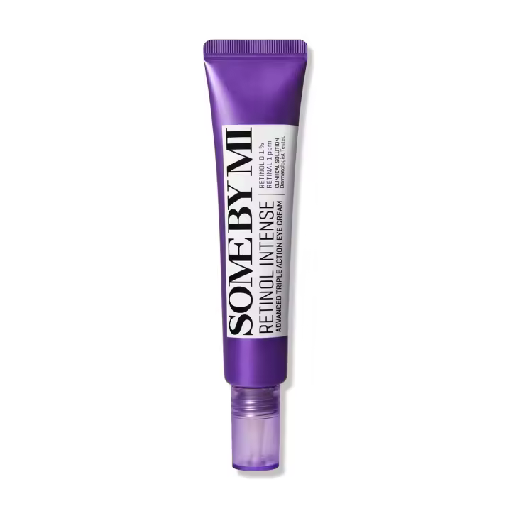 SOME BY MI Retinol Intense Advanced Triple Action Eye Cream - 1.01Oz, 30ml - Crema suave coreana debajo de los ojos antienvejecimiento para ojeras y líneas finas - Ideal para principiantes en retinol - Cuidado de la piel coreano - 1