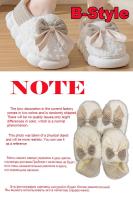 Zapatillas de mujer de algodón, zapatos de suela gruesa para casa, parejas cálidas, encaje, antideslizantes, con plataforma plana, para - details 1