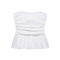 Blusa de terciopelo de estilo nuevo de verano 2025 para mujer y falda midi. - details 1