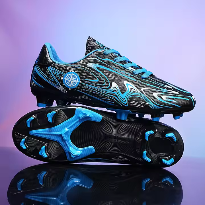 Zapatos de Fútbol Deportivos para Niños Suela de Goma Natural Forro de Cuero Antideslizante - 1