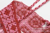 Nueva ropa de mujer, estilo europeo y americano francés retro impresión gancho costura diseño sentido vestido de punto falda de mujer - details 9