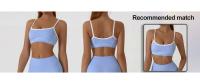 Sujetador deportivo para mujer, gimnasio, soporte alto, realce de impacto, almohadilla extraíble para el pecho, ropa interior Sexy para Fitness, Pilates, Yoga, Top corto sin mangas - details 0