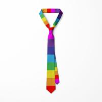 Corbata informal de 8cm con diseño de arcoíris, corbata estrecha, suave y colorida, ajustable, atada a mano, para hombre, Unisex - details 21