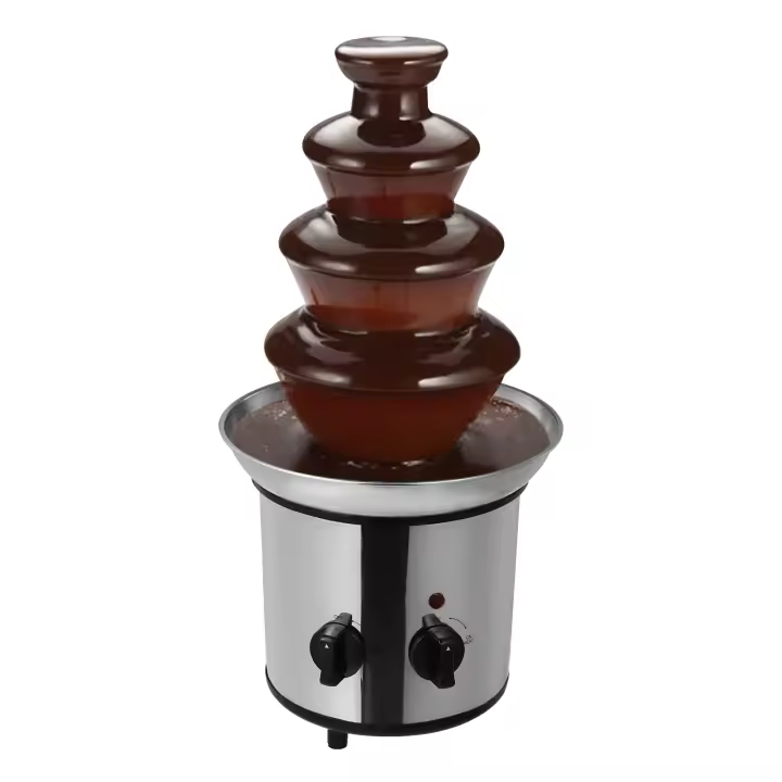 Fuente de Chocolate eléctrica de 170W y 4 niveles, máquina para fundir Fondue de acero inoxidable - 1