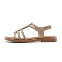 Sandalias de mujer zapatos planos - cómodo verano elegante casual elástico tobillo slip on playa caminar sandalia - details 20