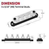 Barra negativa para coche, Terminal 150A, bloque de distribución de energía de 12V, Bus Terminal M8 para barco automotriz - details 10