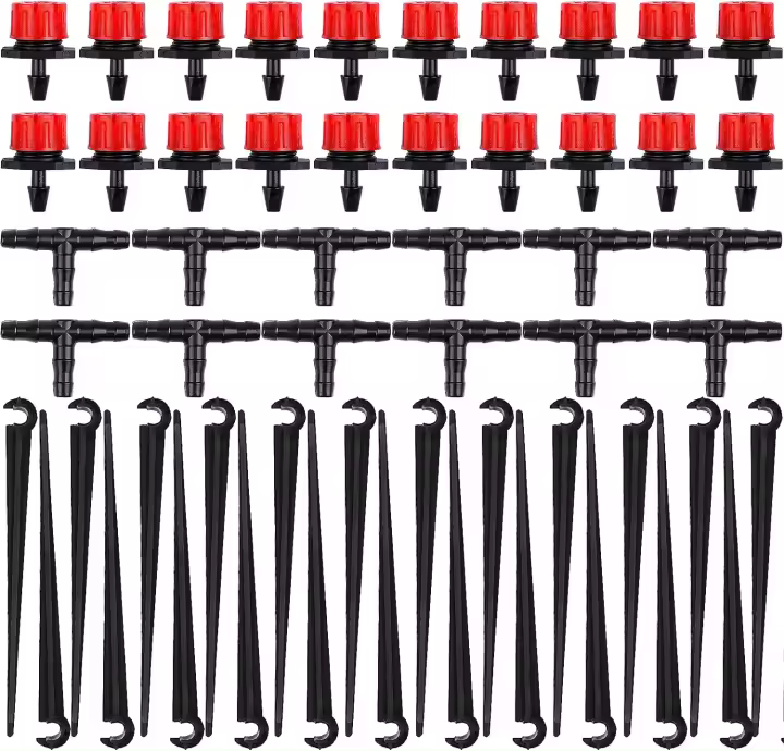 150PCS Kit de Système d'Irrigation de Jardin, Goutteur de Micro-Irrigation Réglable - 1