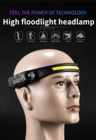 Linterna Frontal LED Potente Recargable USB Con Sensor Para Camping Pesca Y Correr 5 Modos Luz COB Ángulo De Haz 60° Impermeable - details 3