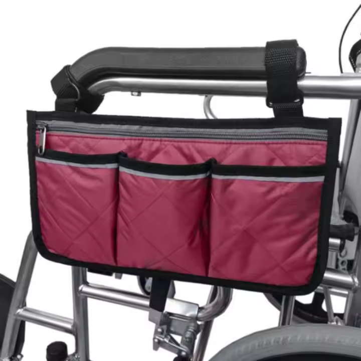 Reposabrazos para silla colgante con hebilla, silla plegable de gran capacidad, bolsa para silla de ruedas, bolsa de almacenamiento, Bolsa lateral para silla, bolsillo para silla de ruedas - 1