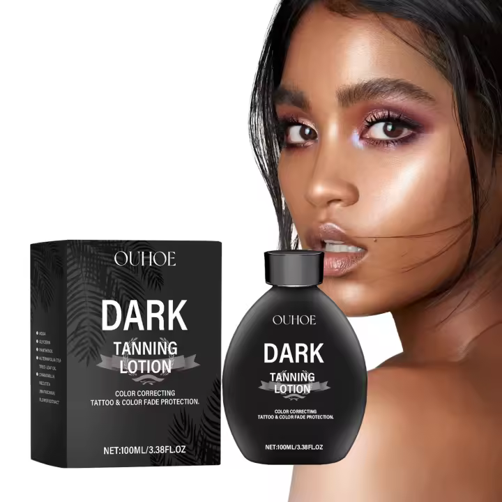 Loción autobronceadora de larga duración, bronceador de trigo oscuro, bronceador sin sol para cara, cuerpo, solárium, crema hidratante nutritiva para bronceado falso - 1