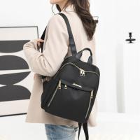 Mochila Oxford de gran capacidad para mujer, bolso de viaje Simple y portátil, color negro - details 2