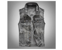 Chaleco rasgado retro sin mangas para hombre Estilo casual con mezcla t para primavera verano otoño Cuidado de la tela lavada a máquina: - details 1