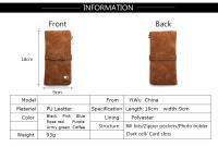 Cartera de cuero nobuk con cordón para mujer, Cartera de diseño largo con cremallera, dos pliegues, más colores, gran oferta, 20 - details 1