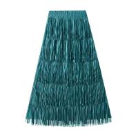 Moda Plisado Borla Falda para Mujeres, Verano, Nuevo niño, Temperamento, Vestido Versátil De mitón Delgado - details 5