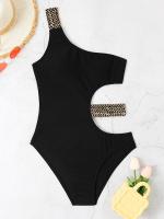 Traje de Baño de Hombro Único para Mujer 2025 Traje de Baño de Una Pieza con Diseño Hueco - details 5