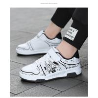 Zapatos de marca para niños, zapatos deportivos de cuero a la moda para niños y niñas, zapatos de tenis para niños, zapatos antideslizantes para correr al aire libre, zapatos de baloncesto - details 20