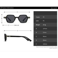 Gafas de Sol Hexagonales Clásicas de Diseñador de Marca de Lujo Moda Vintage Punk para Hombres y Mujeres Pequeño Tamaño - details 5