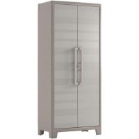 Armario de Resina Impermeable 2 Puertas y 8 Baldos Ajustables en Altura Beige/Arena - details 0