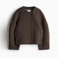 Elegante Abrigo de Lana Sólida para Mujer Cuello Redondo, Manga Larga, Ajuste Suelto, Moda de Ciudad Urbana de Otoño 2024 - details 12