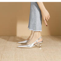 Zapatos de tacón de aguja con espalda hueca y punta de bolso de boca baja de nuevo estilo - details 22