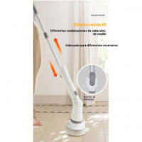 Cepillo de limpieza doméstico motorizado sin cable mango largo cepillo de limpieza telescópico sin dobleces fregona giratoria automática - details 4