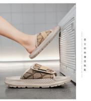 Zapatillas para hombre, zapatos informales de verano para la playa al aire libre, sandalias para caminar, cómodas, ligeras, de lujo, de diseñador, de cuero, a la moda - details 10