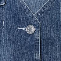 PB & ZA 2025 slim fit cuello en V casual versátil sin mangas chaleco corto de mezclilla top novedad de verano ropa de mujer - details 4