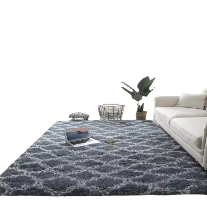 Alfombra De Diseño A Cuadros, Moderno Estilo Nórdico, Cálido Y Suave, Cojín De Dormitorio esponja, 1 unidad - 1