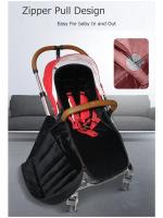 Bolsa De Dormir Para Bebé Invierno Gruesa Cálido Impermeable Y Antigolpes Cubierta De Pie Para Carrito Accesorio Para Carrito De Bebé Unisex Talla Única Material Algodón Flannel - details 4