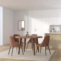 Juego de 2 Sillas de Comedor Vintage Sillón Tapizado en Gamuza con Patas Metálicas para Cocina Salón - details 14