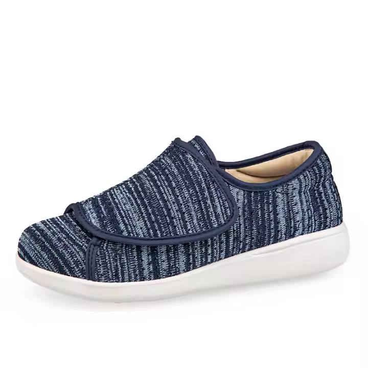 Nuevos zapatos para caminar de malla de primavera y verano, zapatos casuales de velcro ligeros y transpirables, zapatos de rehabilitación de suela blanda ensanchada - 1