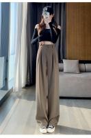 Elegantes Pantalones de Pierna Ancha Estilo Coreano Cintura Alta, Suelto, Moda Oficina, Ropa de Calle 2024 - details 1