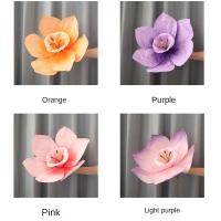 Flores de narciso de papel coloridas a gran escala, flores de papel arrugado de 50 cm, arreglo para eventos de boda, fondo de boda, flores simuladas en 3D - details 15