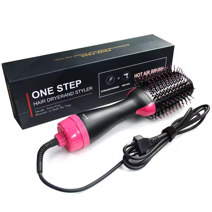 Secador de Aire Caliente con Cepillo de Estilo de Aire Lisoador y rizador de Cabello Certificado CE - 1