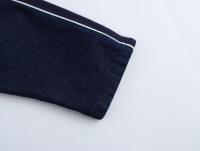 Estilo nuevo Ropa de mujer Chaqueta vaquera a rayas con patchwork Jeans decorados con cinturón lateral - details 9