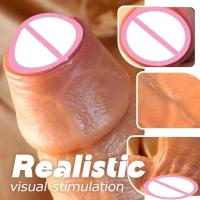 Leten Dildo de Doble Densidad Sensación Realista Grande y Gruesa con Piel de Circón - details 3