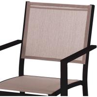 Silla de jardín apilable Deluxe Tailandesa |   De aluminio y textileno |   Tamaño 55x60x86 cm. |   (2, Negro y Marrón) - details 3