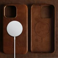 Funda de lujo para iPhone 15 Pro Max Cuero genuino Magsafe Cubierta completa - details 0