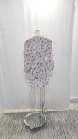 Vestido corto elegante por debajo de la rodilla para mujer, vestido corto con borde de encaje y cuello en V, estampado de moda dulce, temperamento, verano 2024 - details 8