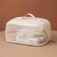 Bolsa de cosméticos de malla de Color sólido portátil, bolsa de maquillaje transparente con cremallera, bolsa de almacenamiento, bolsa de maquillaje para almohada para mujer - details 14