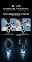 Pistola de Masaje Muscular, Eléctrica Masajeador de Músculos, 8 Cabezales de Masaje, Pantalla LCD Táctil, para Espalda y Todo el Cuerpo Relajación de Masaje Muscular - details 0